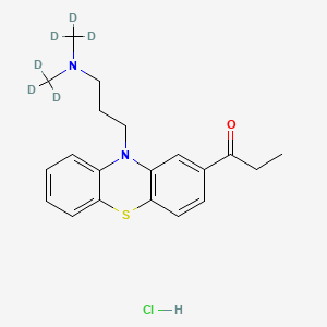 Chemical structure of Propionylpromazine-d6 hydrochloride