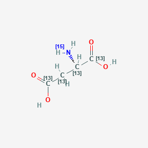 Chemical structure of L-Aspartic acid-13C4,15N