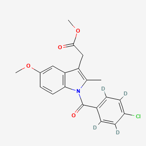 Chemical structure of Indomethacin-d4 Methyl Ester