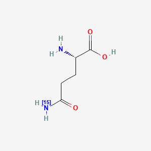 Chemical structure of L-Glutamine-15N-1
