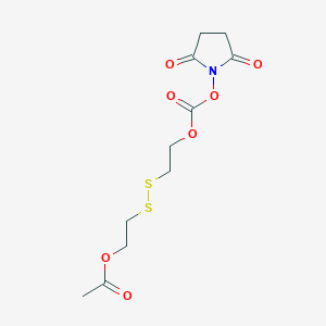 Chemical structure of NHS-SS-Ac