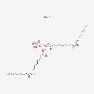 Chemical structure of 1,2-Dioleoyl-sn-glycero-3-phosphate, sodium salt