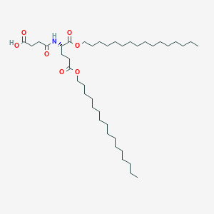 Chemical structure of 1,5-Dihexadecyl N-(3-carboxy-1-oxopropyl)-L-glutamate