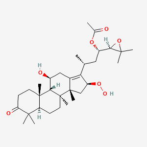 Chemical structure of 16β-Hydroperoxyalisol B 23-acetate
