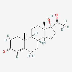 Chemical structure of 17α-Hydroxyprogesterone-d8