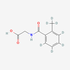 Chemical structure of 2-Methyl Hippuric Acid-d7