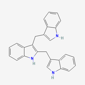 Chemical structure of 2,3-Bis(3-indolylmethyl)indole