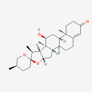 Chemical structure of (25R)-12α-Hydroxyspirost-4-en-3-one