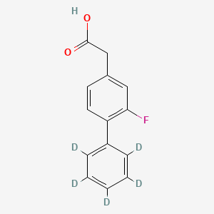 Chemical structure of (2-Fluoro-4-biphenyl)acetic acid-d5