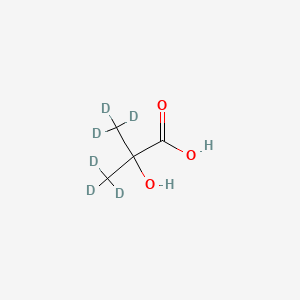 Chemical structure of 2-Hydroxyisobutyric acid-d6