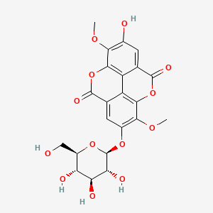 Chemical structure of 3,3'-Di-O-Methylellagic Acid 4'-Glucoside