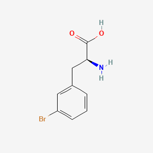 Chemical structure of 3-Bromo-L-phenylalanine