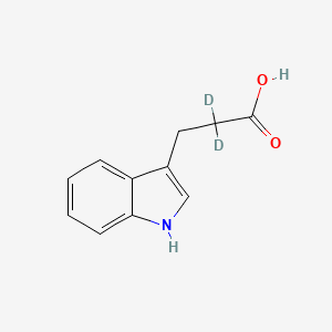 Chemical structure of 3-Indolepropionic acid-d2