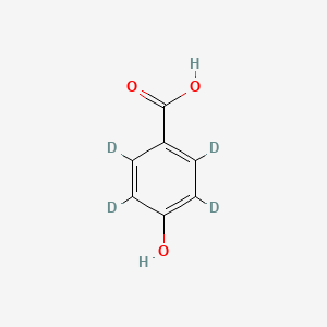 Chemical structure of 4-Hydroxybenzoic acid-d4