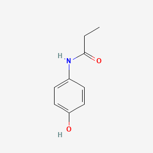 Chemical structure of 4-Propionamidophenol