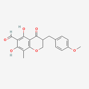 Chemical structure of 6-Formyl-isoophiopogonanone B