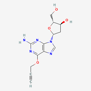 Chemical structure of 6-O-Propynyl-2'-deoxyguanosine