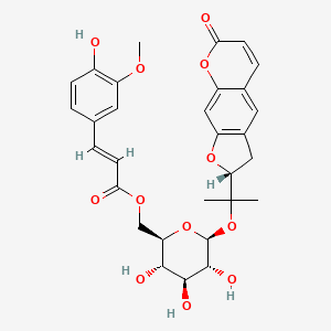 Chemical structure of 6'-Feruloylnodakenin