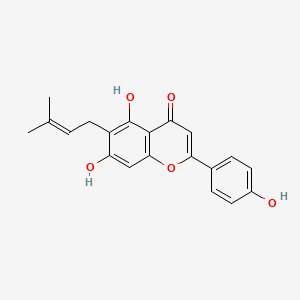 Chemical structure of 6-Prenylapigenin