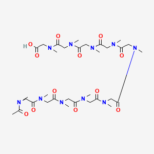 Chemical structure of Ac-{Gly(N-me)}-Sar-Sar-Sar-Sar-Sar-Sar-Sar-Sar-Sar
