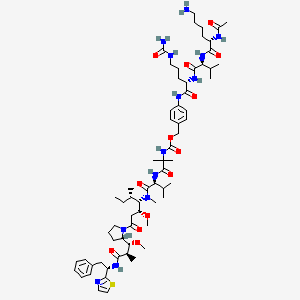 Chemical structure of AcLys-PABC-VC-Aur0101