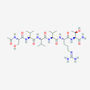 Chemical structure of Ac-SVVVRT-NH2
