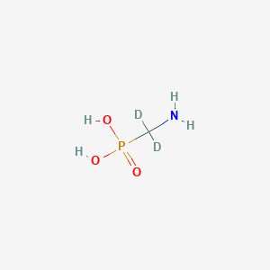 Chemical structure of (Aminomethyl)phosphonic acid-d2