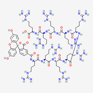 Chemical structure of (Arg)9, FAM-labeled
