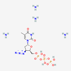 Chemical structure of AZT triphosphate tetraammonium