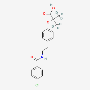 Chemical structure of Bezafibrate-d6