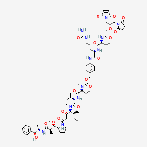Chemical structure of Bi-Mc-VC-PAB-MMAE