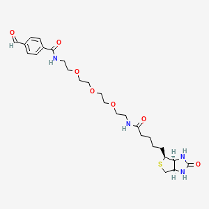 Chemical structure of Biotin-PEG3-aldehyde