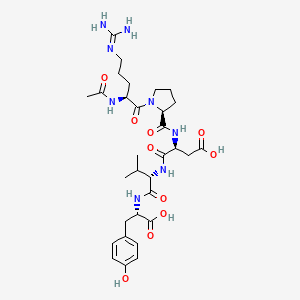 Chemical structure of Boc-Gln-Ala-Arg-AMC acetate