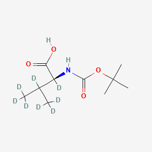 Chemical structure of Boc-L-Valine-d8
