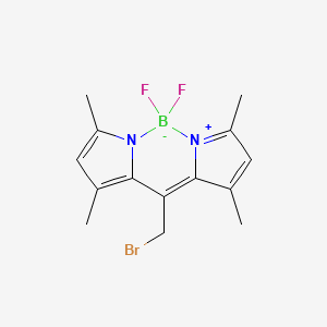 Chemical structure of BODIPY 493/503 methyl bromide