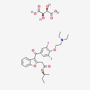 Chemical structure of Budiodarone tartrate