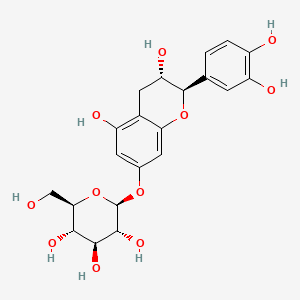 Chemical structure of Catechin 7-O-β-D-glucopyranoside