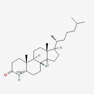 Chemical structure of Cholestenone-13C