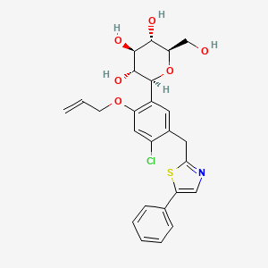 Chemical structure of cis-Clopidogrel-MP derivative-13C,d3