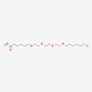Chemical structure of Cl-C6-PEG4-C3-COOH