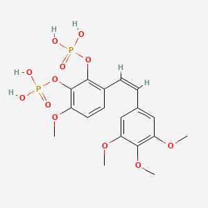 Chemical structure of Combretastatin A1 phosphate