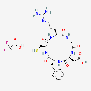 Chemical structure of Cyclo(Arg-Gly-Asp-D-Phe-Cys) TFA