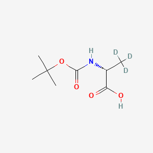 Chemical structure of D-Alanine-3,3,3-N-t-Boc-d3