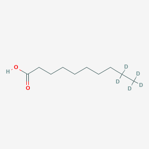 Chemical structure of Decanoic acid-d5