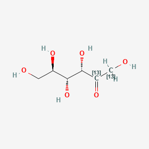 Chemical structure of D-Fructose-13C2