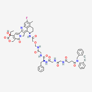 Chemical structure of DIBAC-GGFG-NH2CH2-Dxd