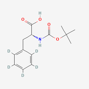 Chemical structure of D-Phenyl-alanine-N-t-Boc-d5