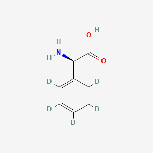 Chemical structure of D-α-Phenyl-glycine-d5