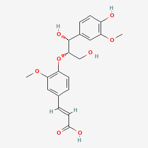 Chemical structure of Erythro-guaiacylglycerol-β-ferulic acid ether
