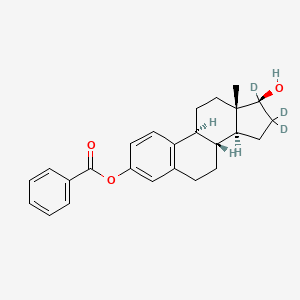 Chemical structure of Estradiol benzoate-d3